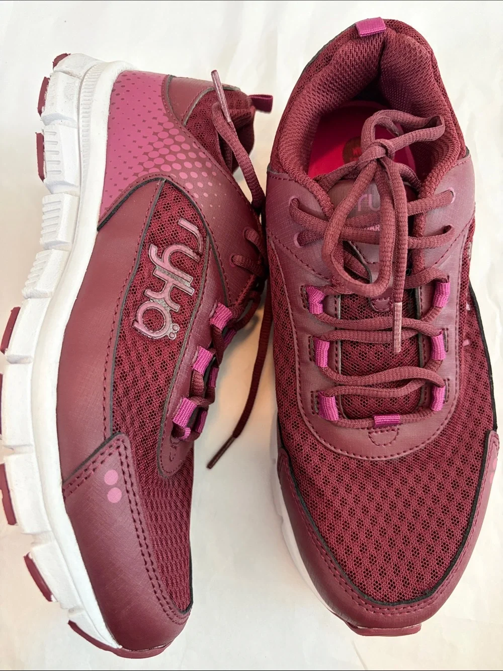 Ryka Womens Harmonic Leather Lifestyle Athletic and Training Shoes